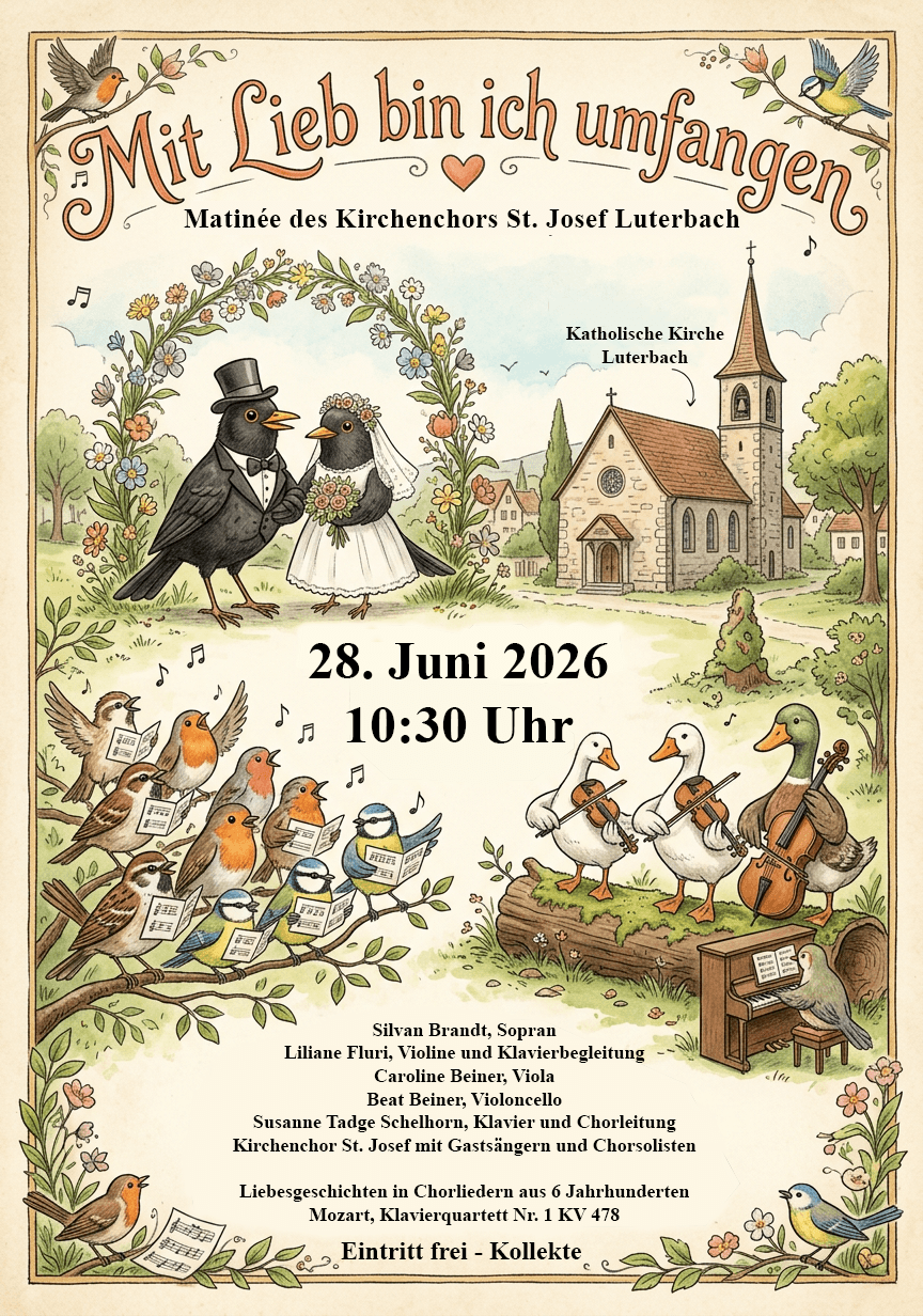 Veranstaltungsplakat Mit Lieb bin ich umfangen, 28. Juni 2026, 10:30 Uhr